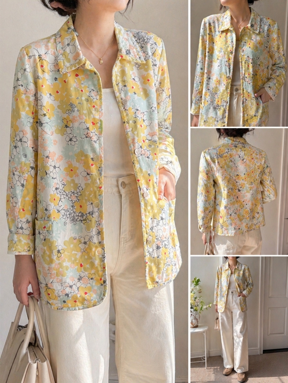 Hervé Bernard Floral Jacket Sz 10